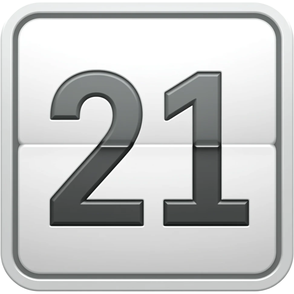 TWENTY ONE SIGN emoji