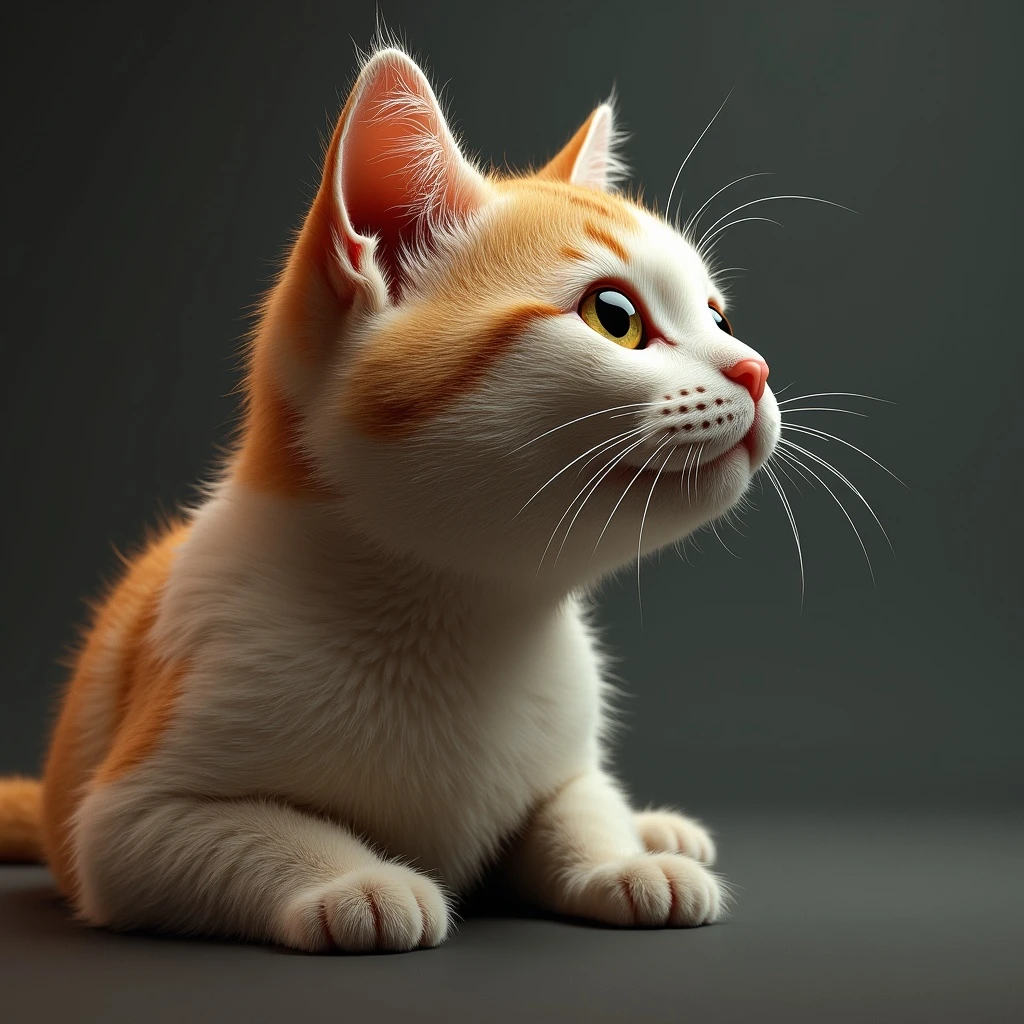 realistic cat from a side angle emoji