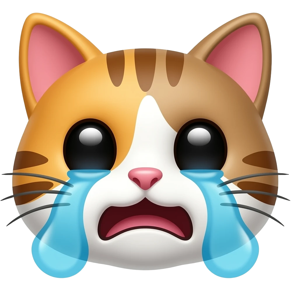 cat crying face emoji