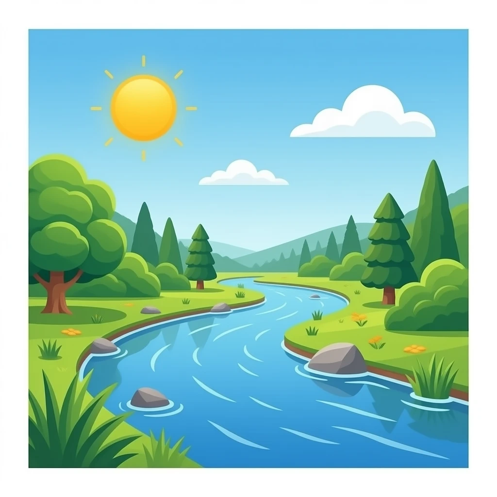 hazme una rio y mucha vegetacion emoji