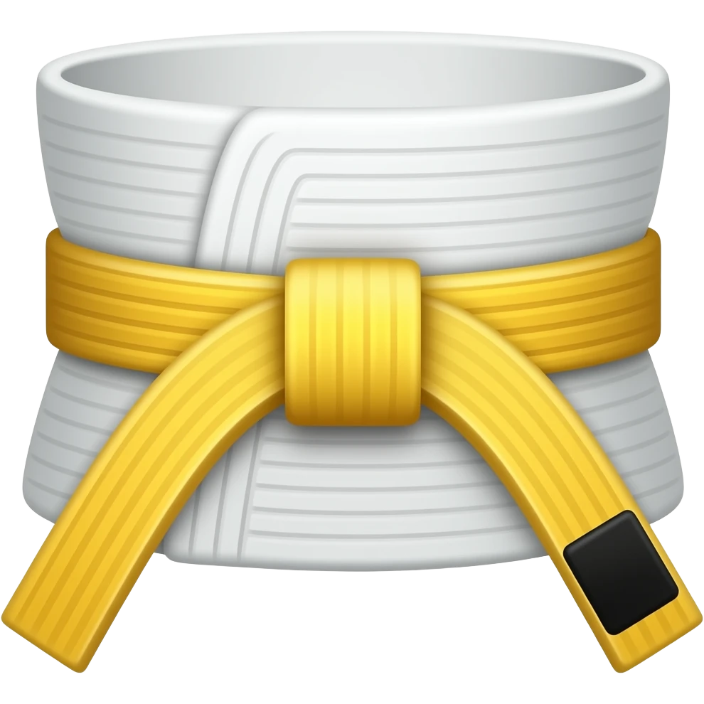 yellow judo belt emoji