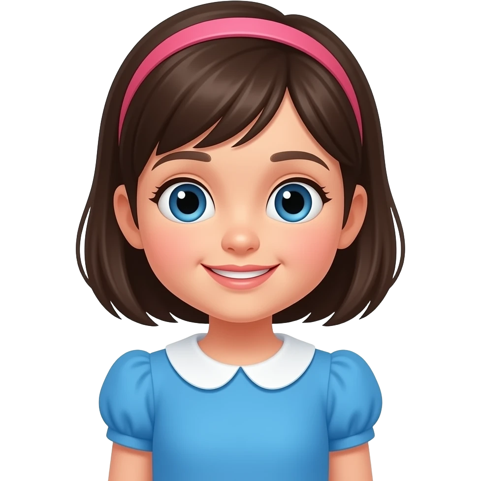 child in a blue dress emoji