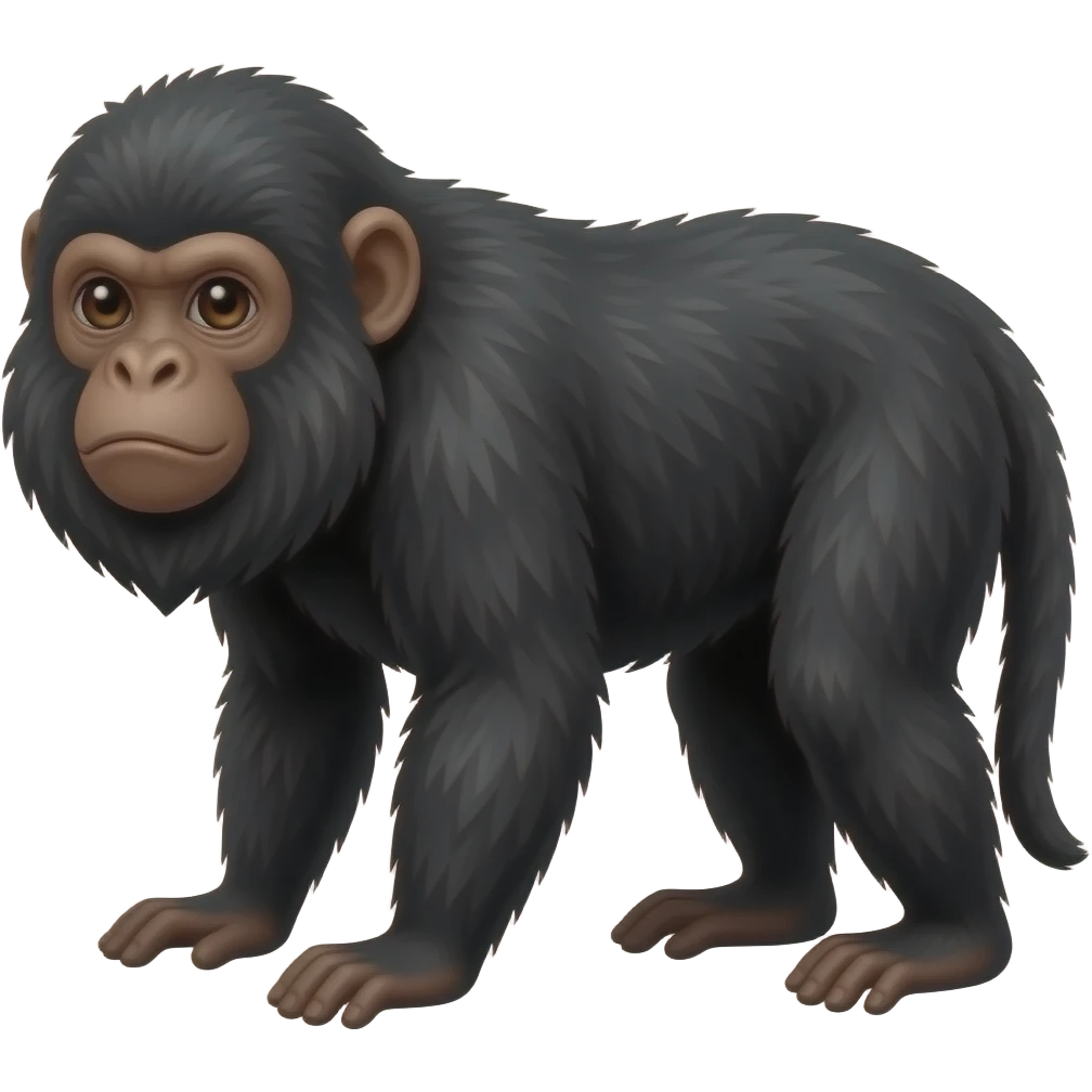 Black Howler monkey emoji