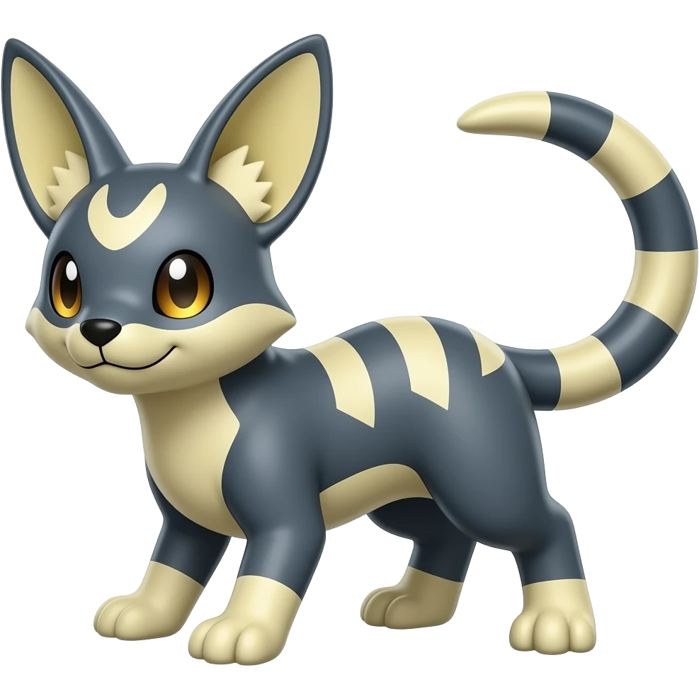 shiny vernid-sergal-civet-genet-Fakémon-Digimon-creature-hybrid emoji