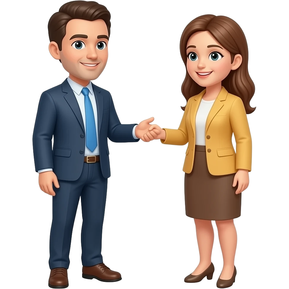 Hombre y mujer conociendose emoji