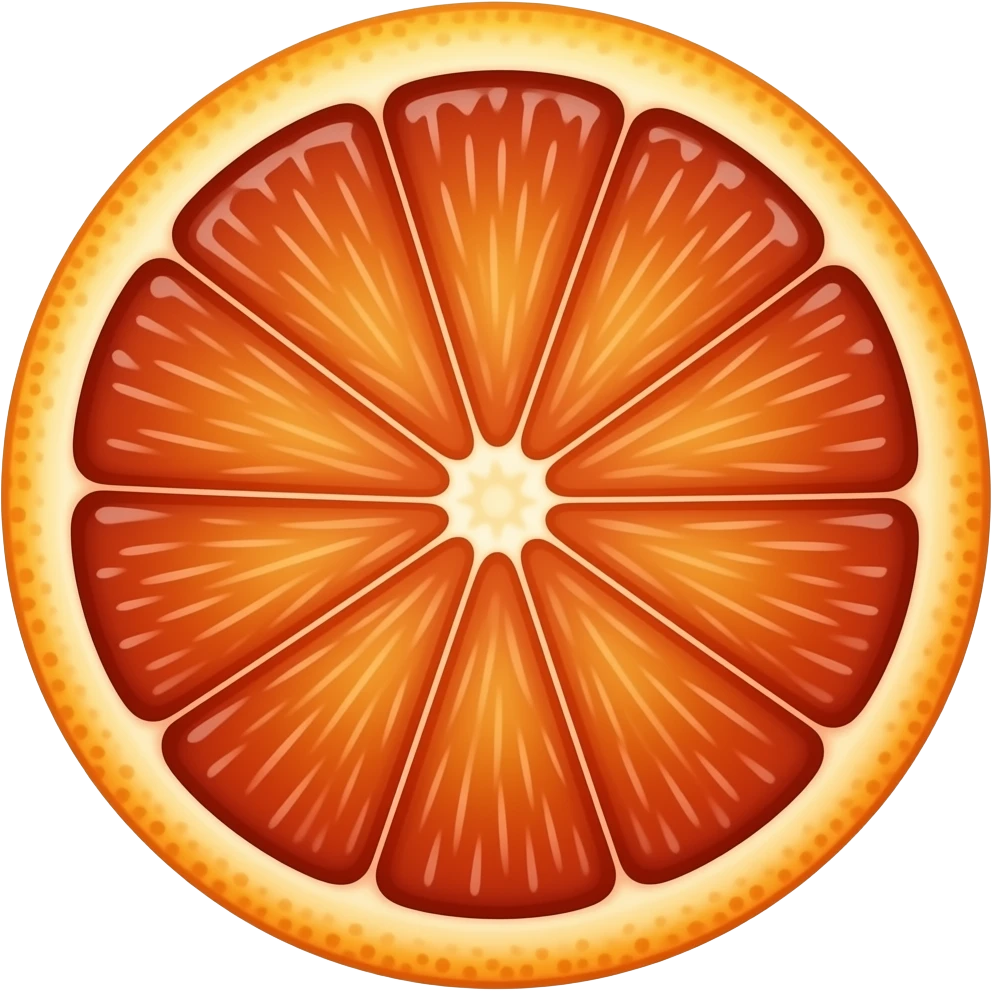 Burgundy Blood orange fruit emoji