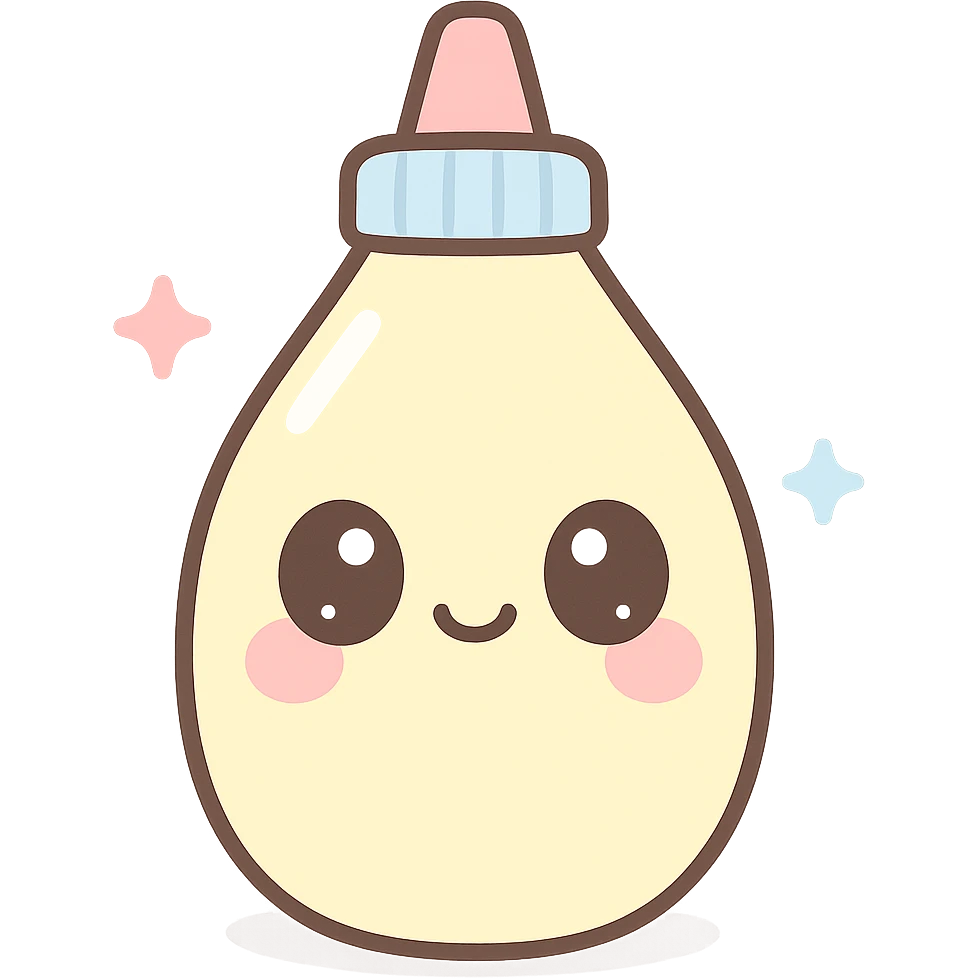 cute kawaii style mayonnaise emoji