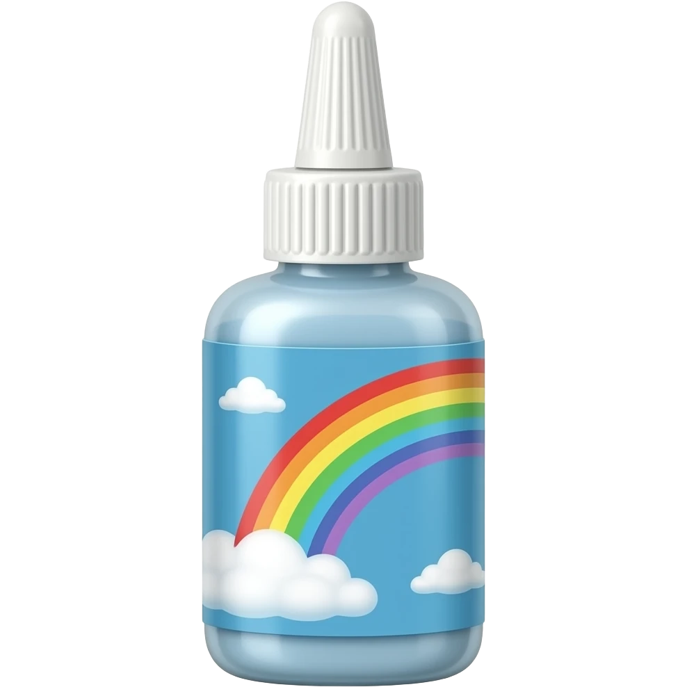 Epoxy rainbow glue born baby blue casting rainbow skies emoji
