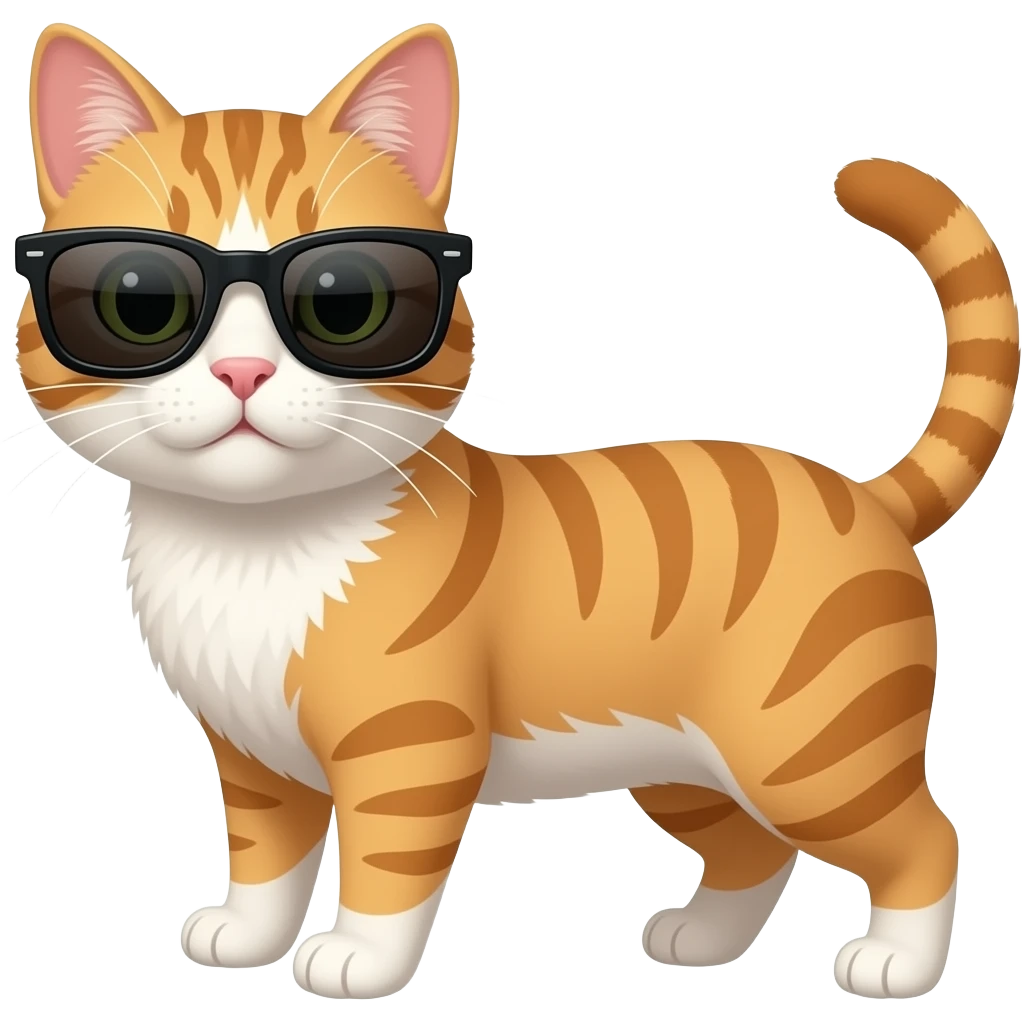 Cat wearing sunglasses emoji