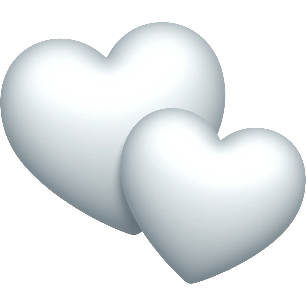 💞🤍 haz los dos corazones en color blanco emoji