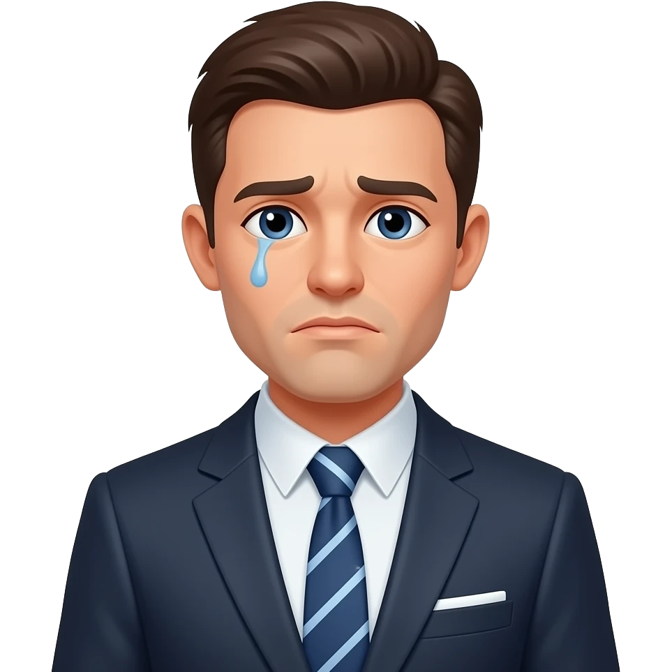 hombre de traje,cansado emoji