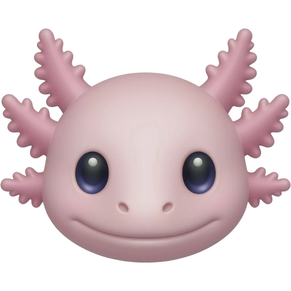 Pink Axololotal head emoji