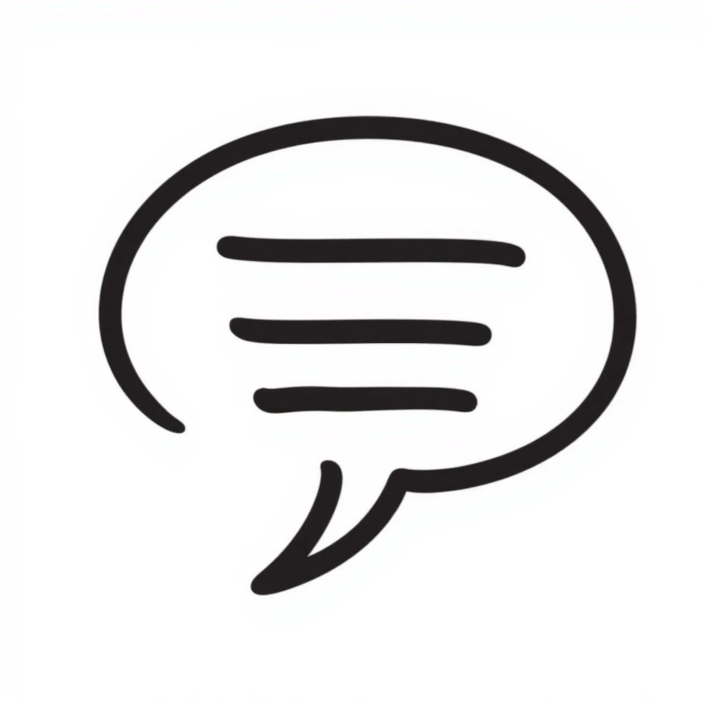 message icon, hand drawn doodle style emoji
