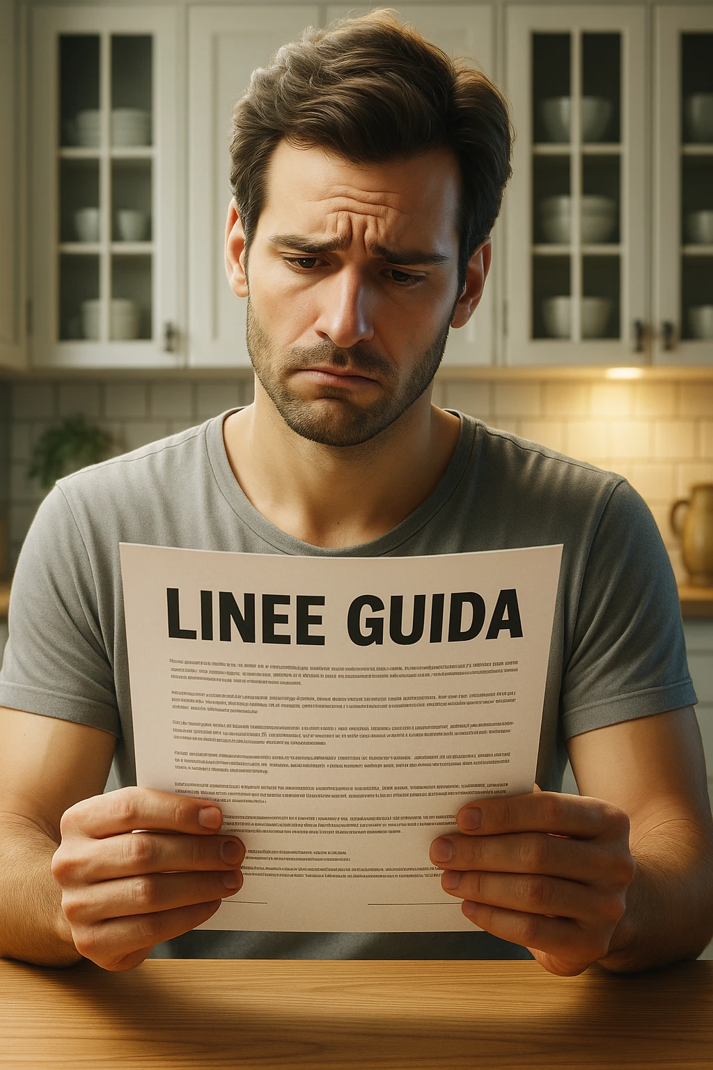 FALLA IDENTICA A QUESTA MA SUL FOGLIO SCRIVI "LINEE GUIDA" IN ITALIANO emoji