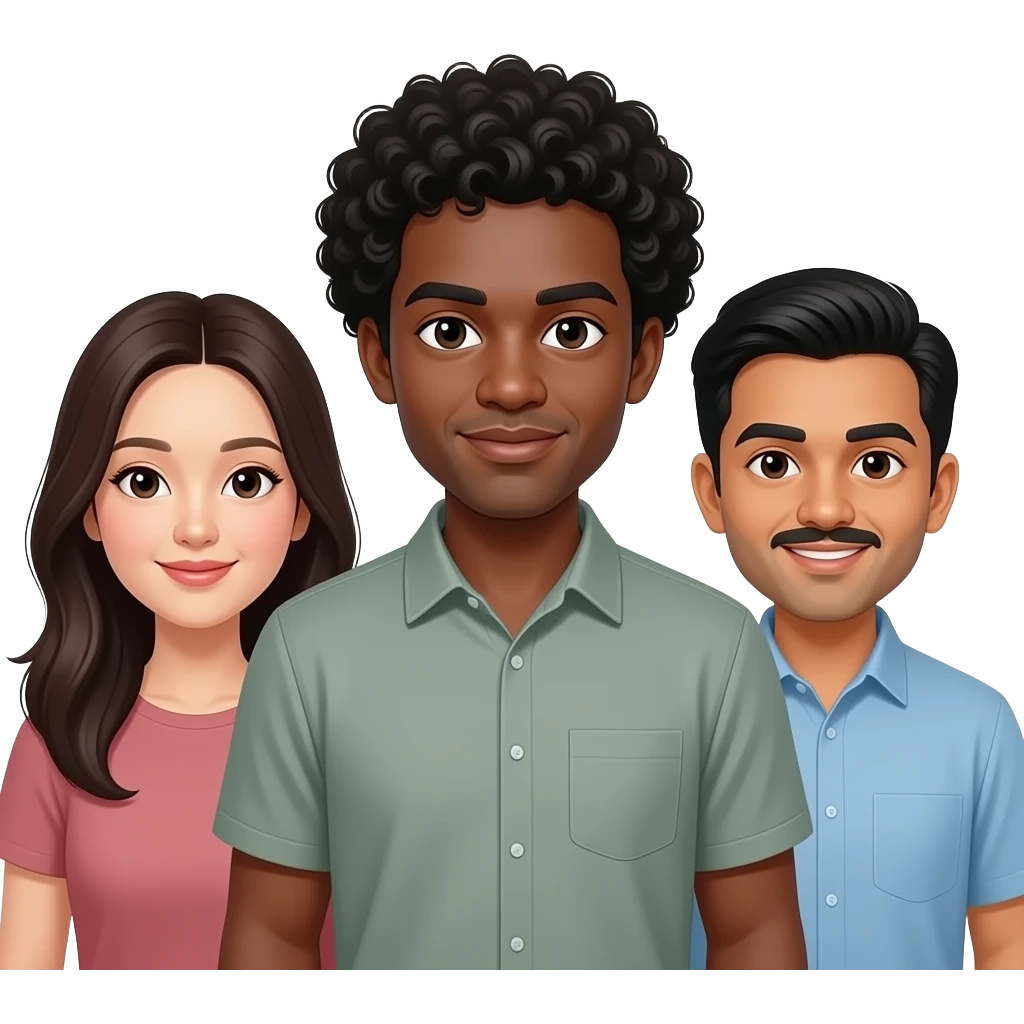 Katseye membera, 1 Korean. 1 black with curly hair, 1 Indian. emoji