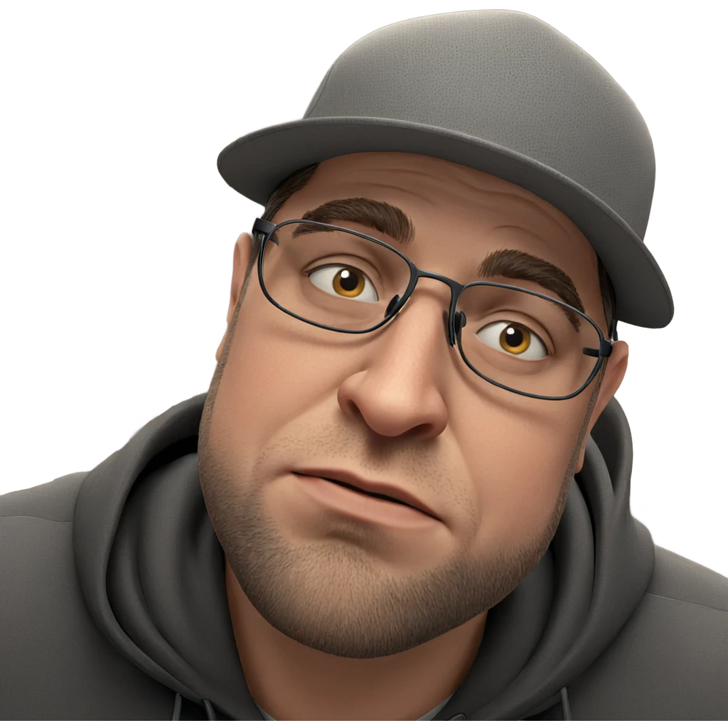 male portrait with glasses emoji