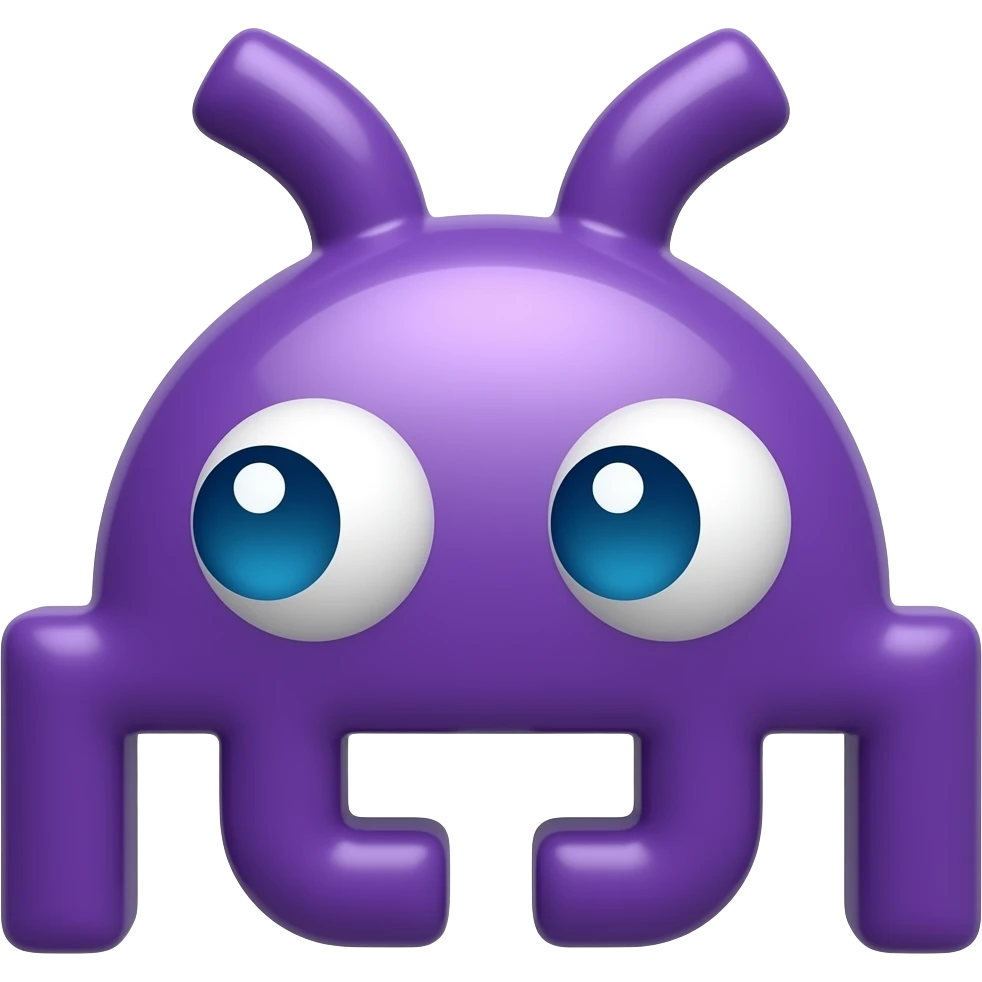 Space invader purple 16-bit 👾 emoji
