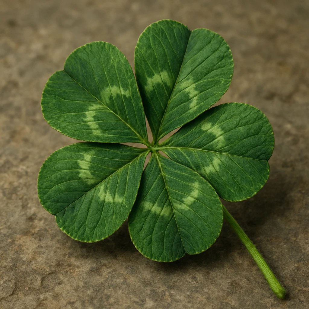 four leaf clover, natural texture, realism style emoji
