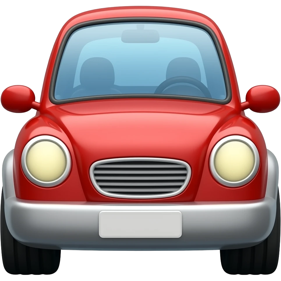 Red cute car emoji
