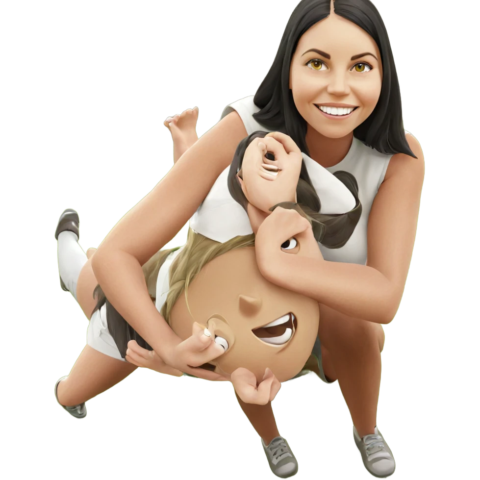 smiling girl on grass parody emoji