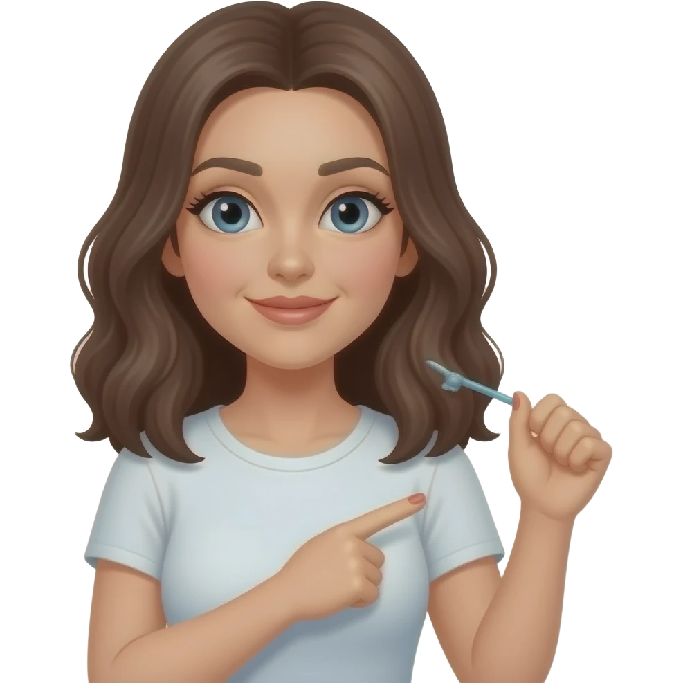 A woman kicks her own nipple emoji