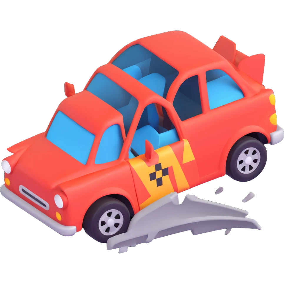 cars crash emoji