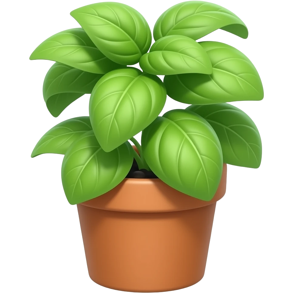 Basil in pot emoji