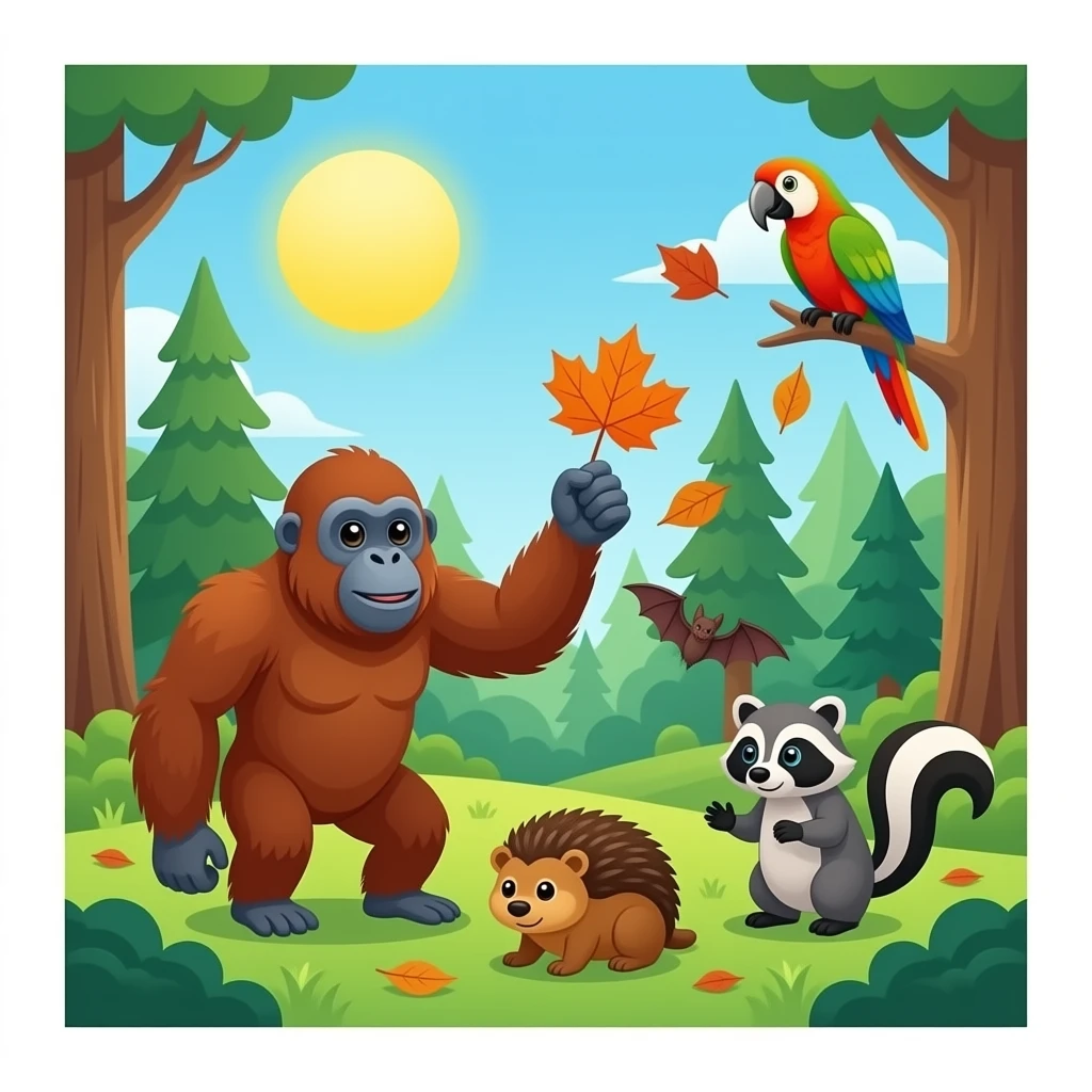 🦧🦜🤖🍁🍂🍂🦝🦨🦫🦡🦔🦦🦇 Forest Day emoji