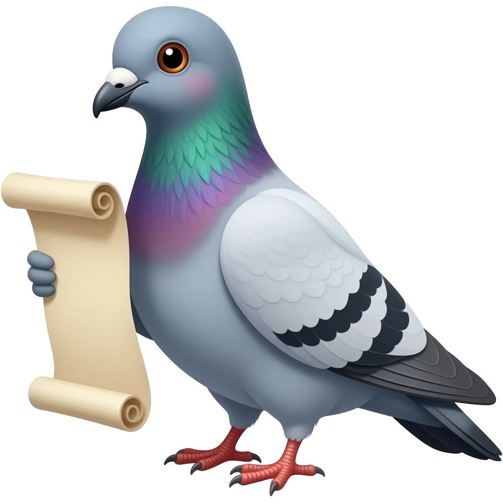 scroll pigeon emoji