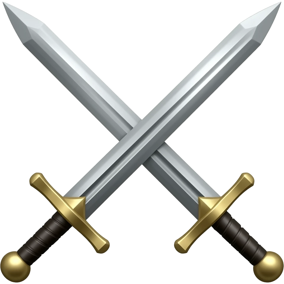 Two Crusader sword emoji