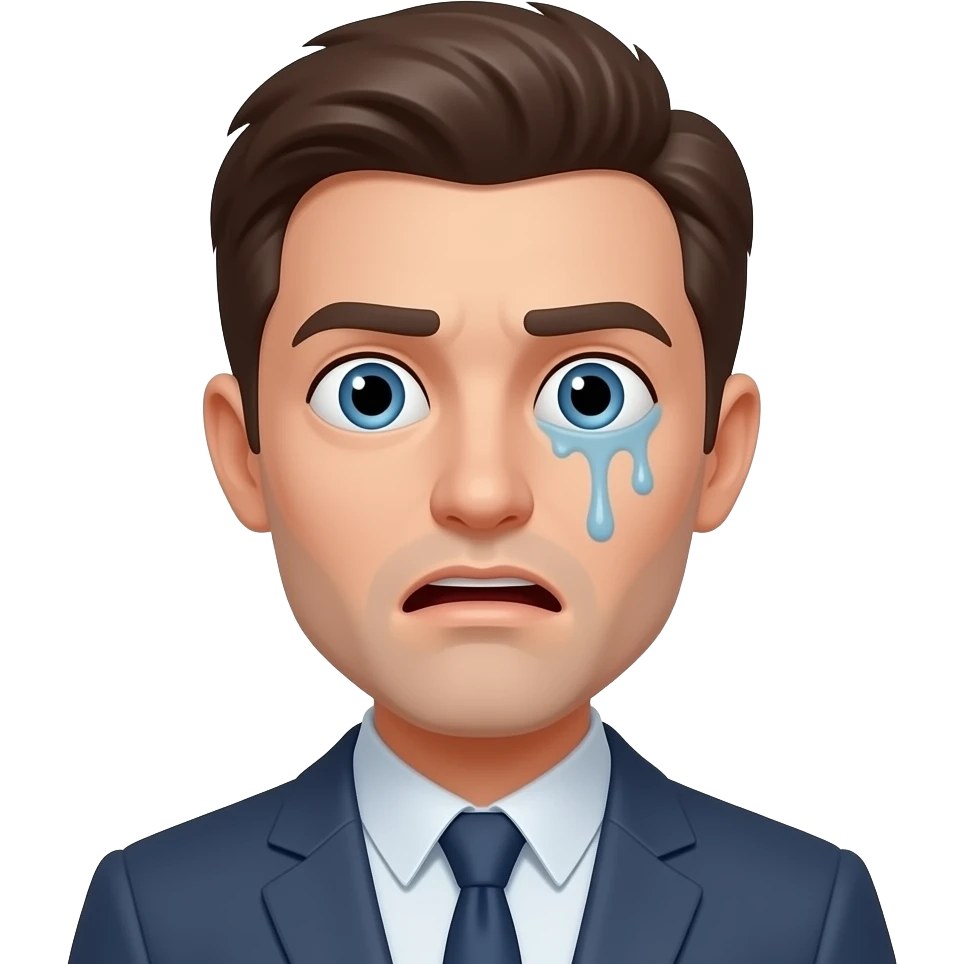 An emoji that looks grossed out and freaked out emoji