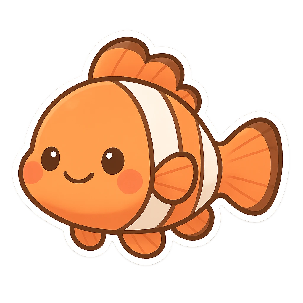 一只可爱的小丑鱼 emoji