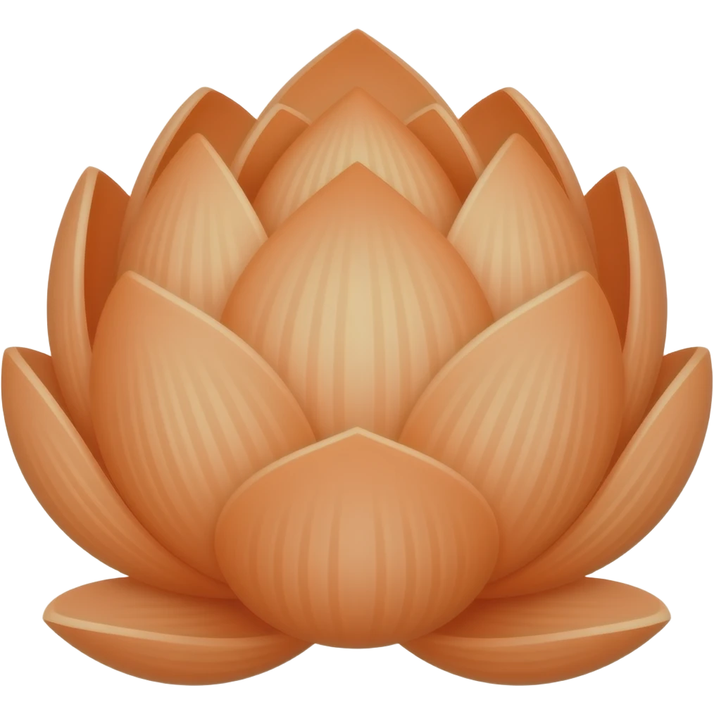 Lotus with orange colour emoji