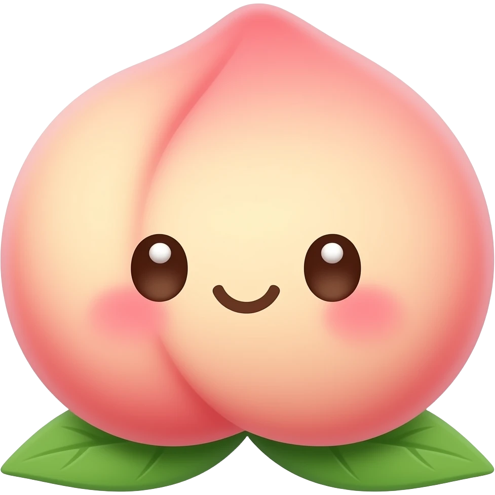 Kawaii peach emoji