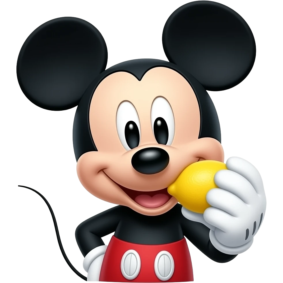 Mickey mouse mmm lemon emoji