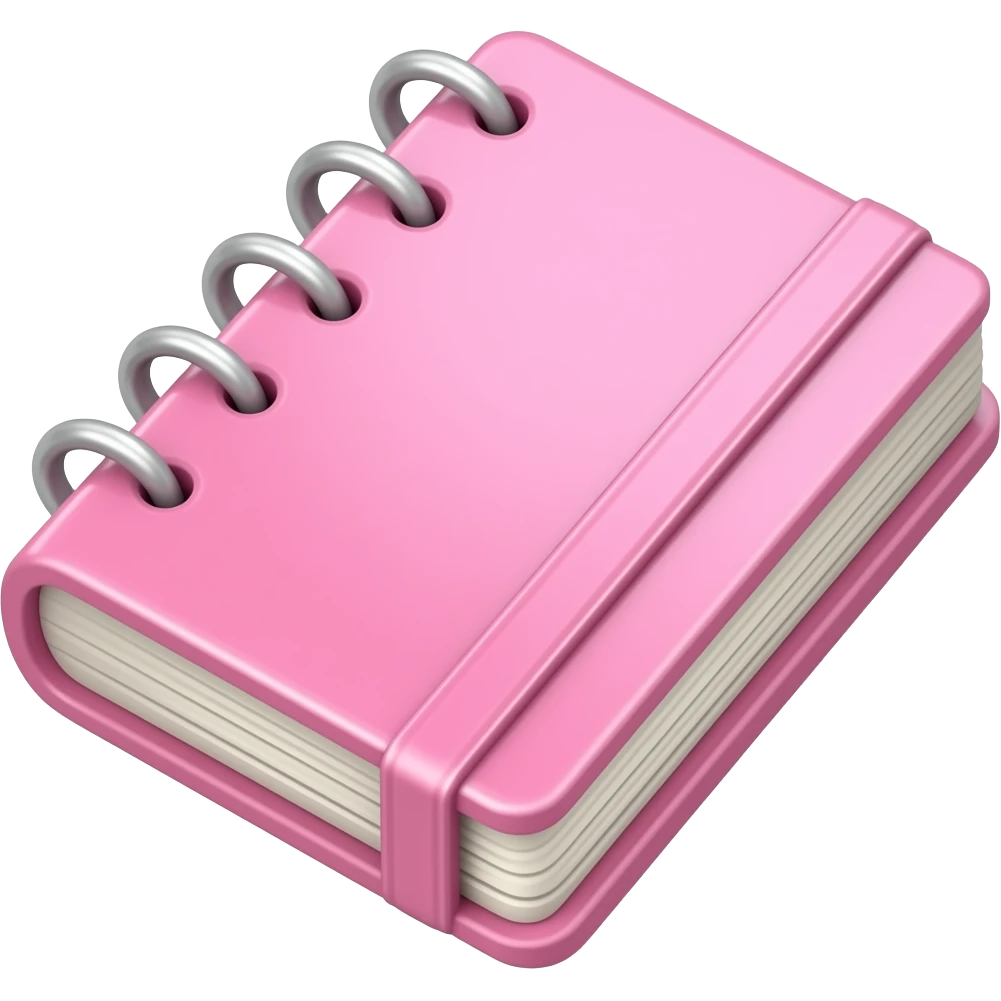 pink notebook cute coquette emoji