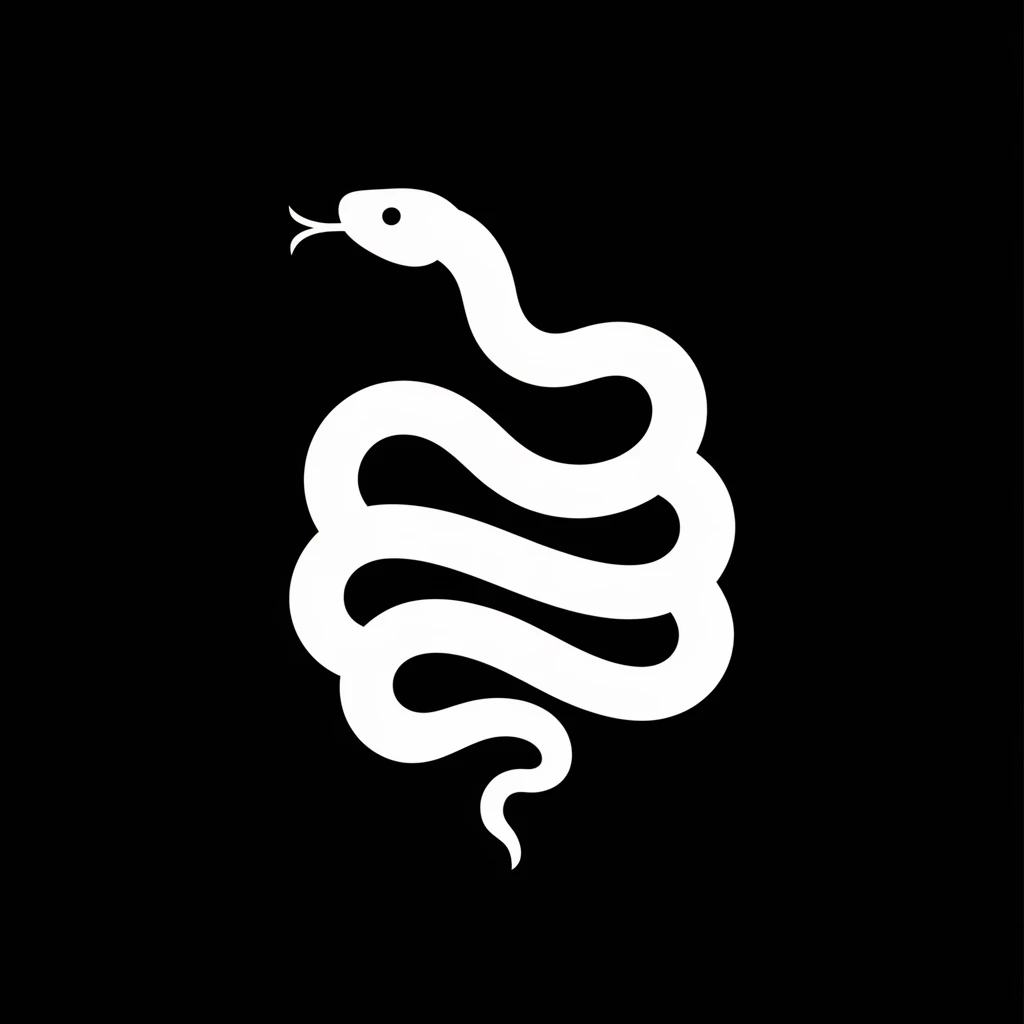 Snake icon black silhouette emoji