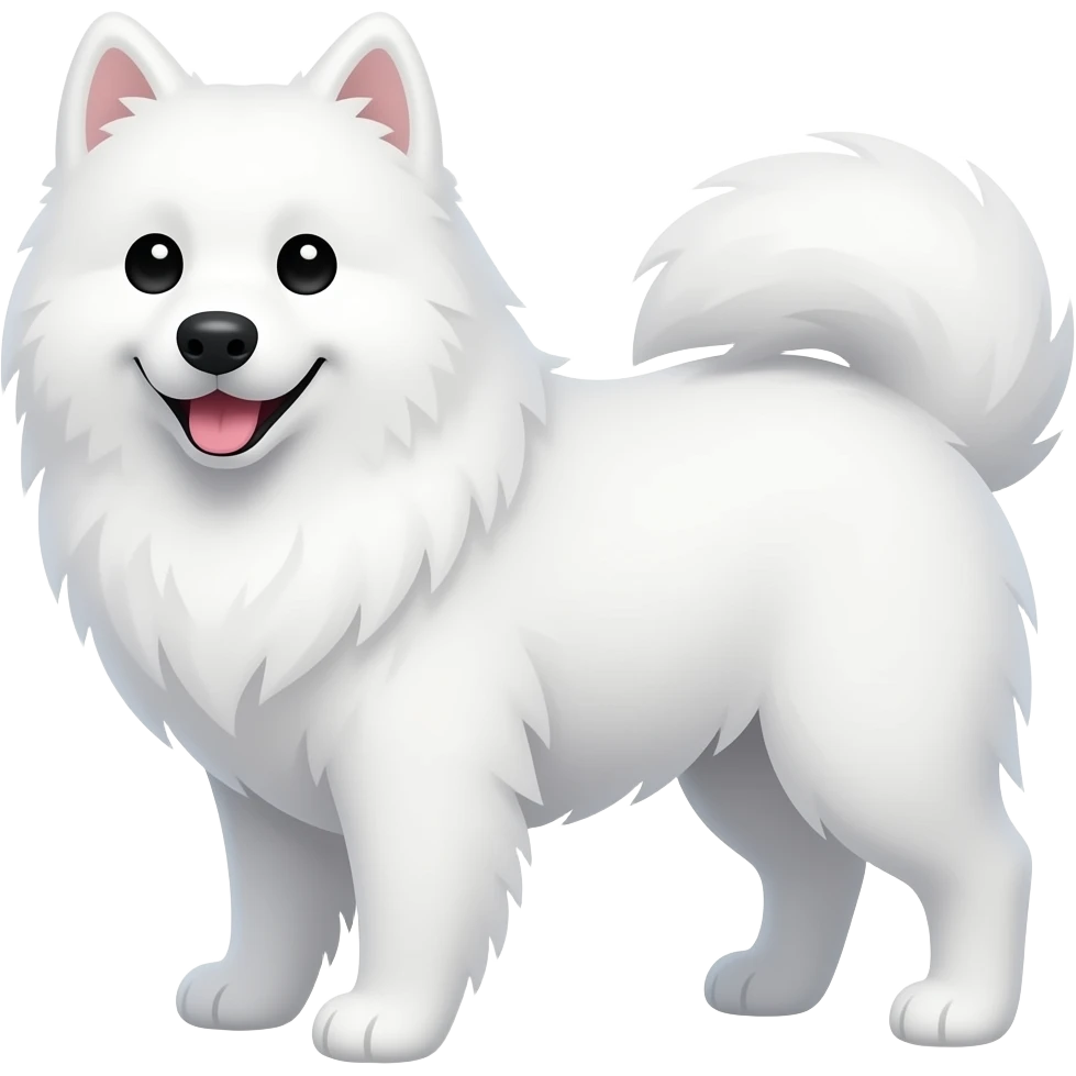 a white samoyed dog emoji