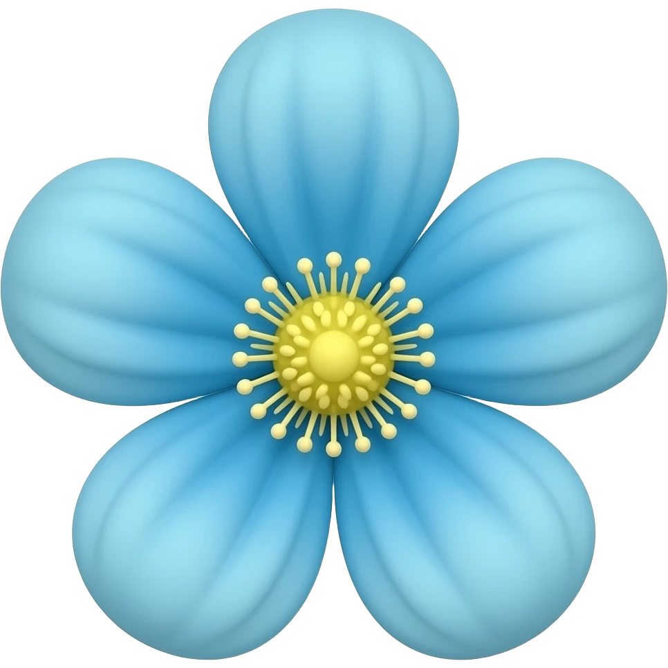 Light blue flower emoji