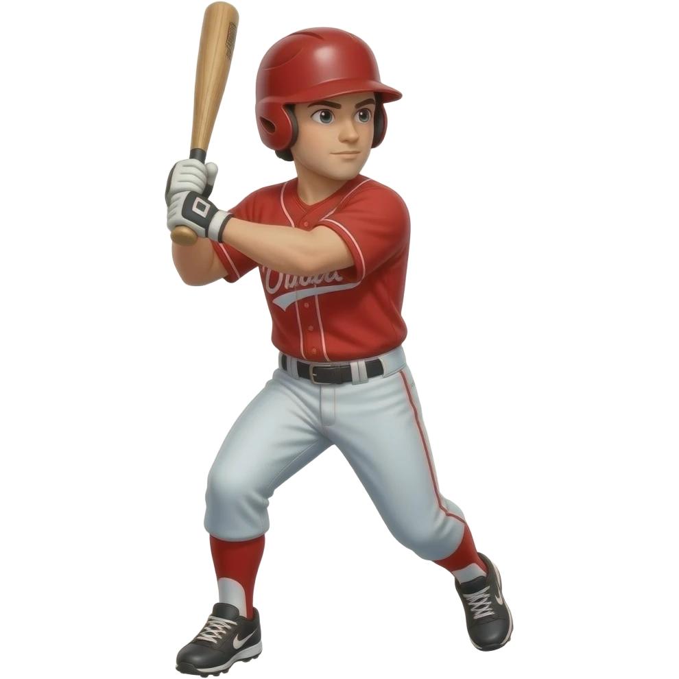 A full-body baseball player emoji