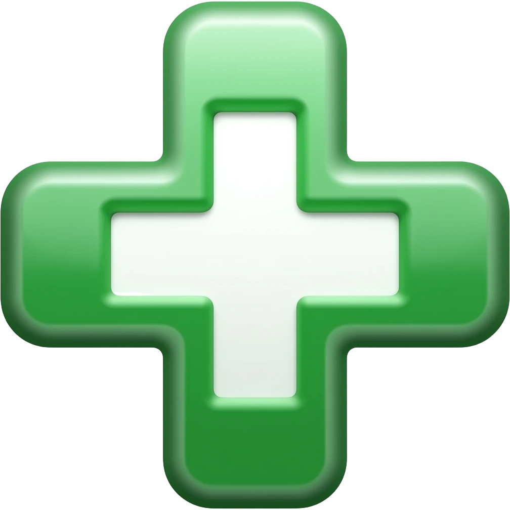 green pharmacy cross emoji emoji
