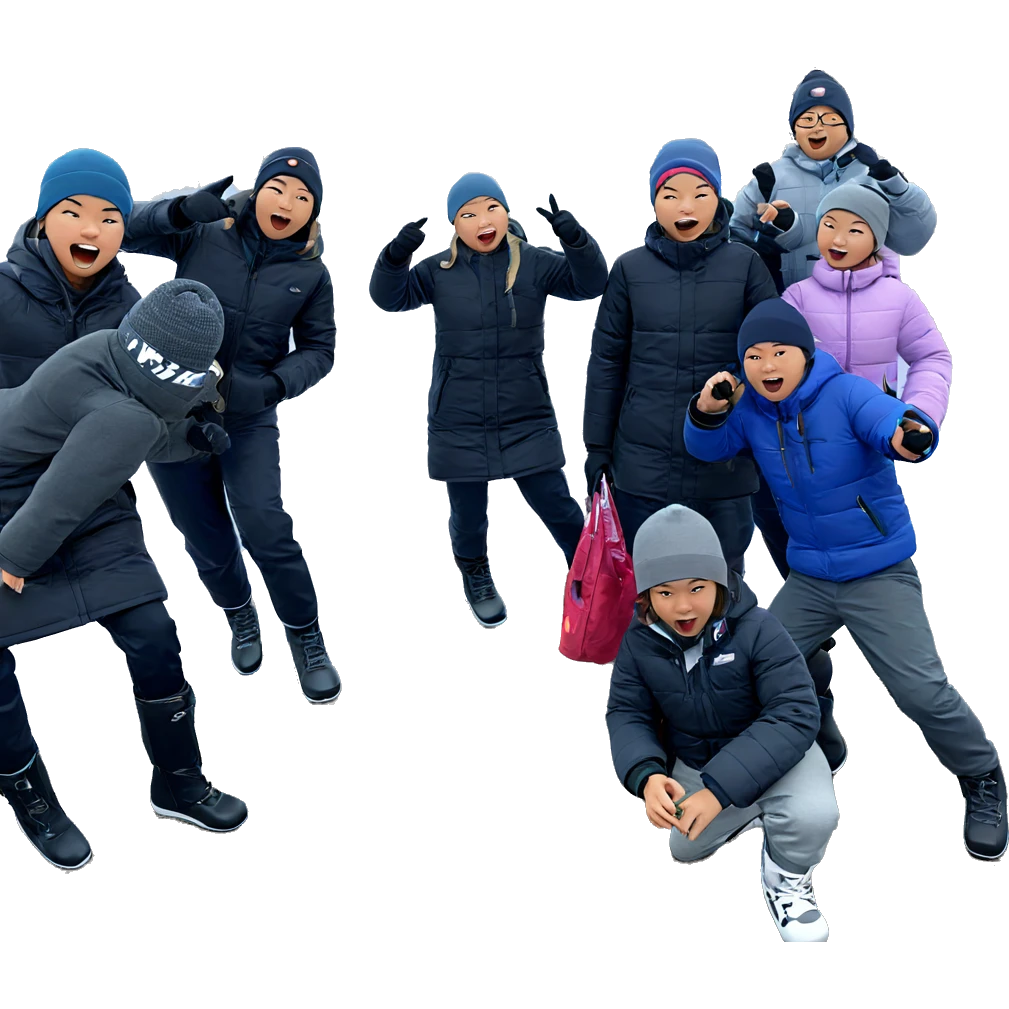winter fun with friends emoji
