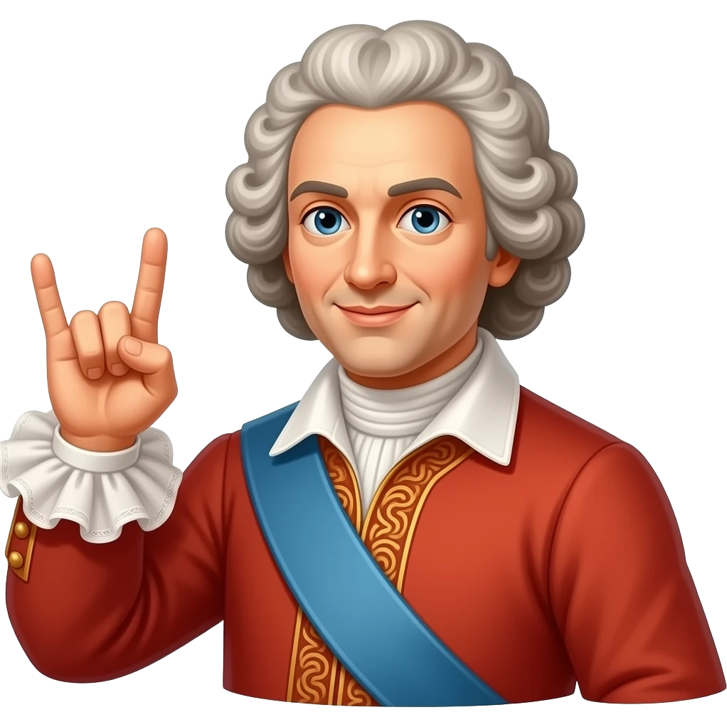 Antonio Vivaldi classical music composser with 🤘 emoji