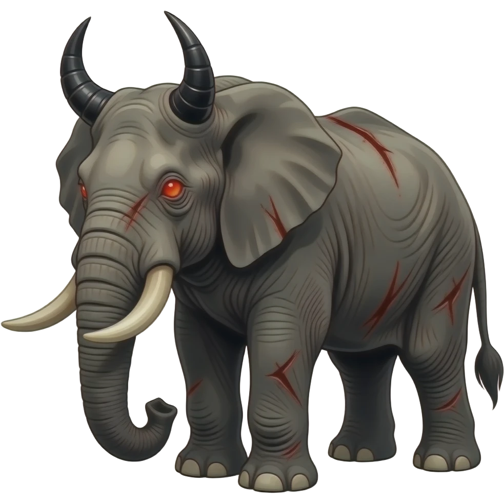 Demon elephant emoji