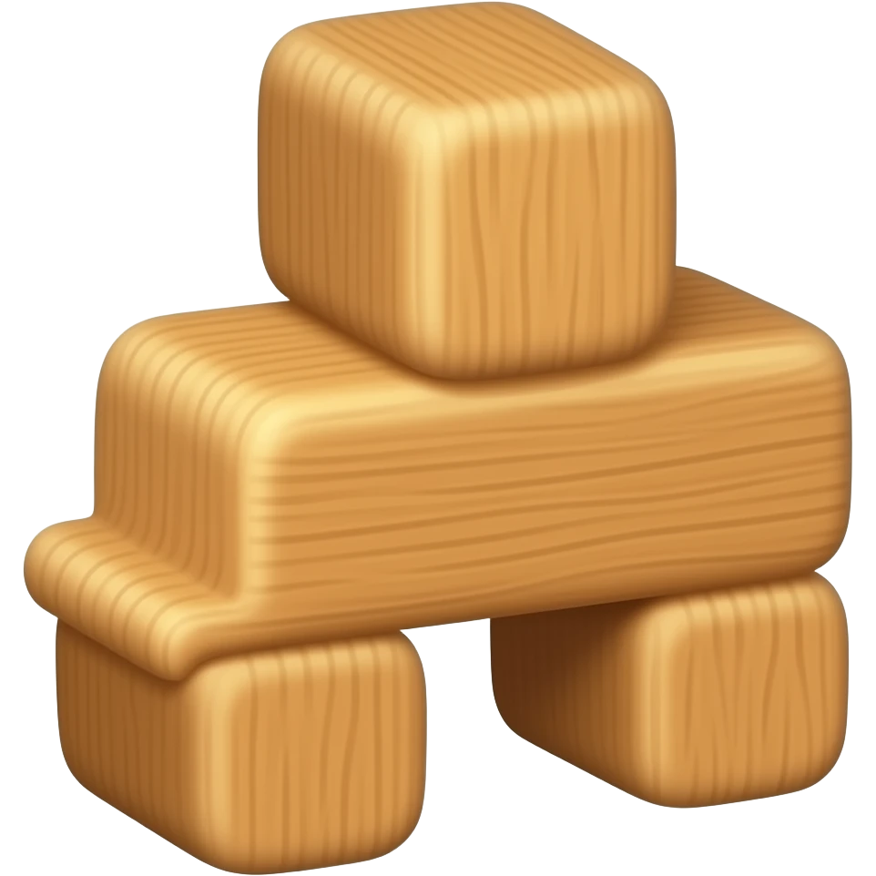 Wooden building blocks emoji