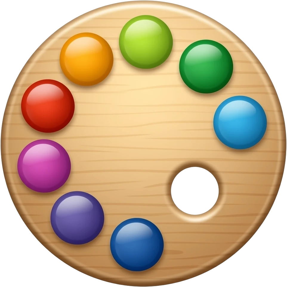 color pallete paints emoji