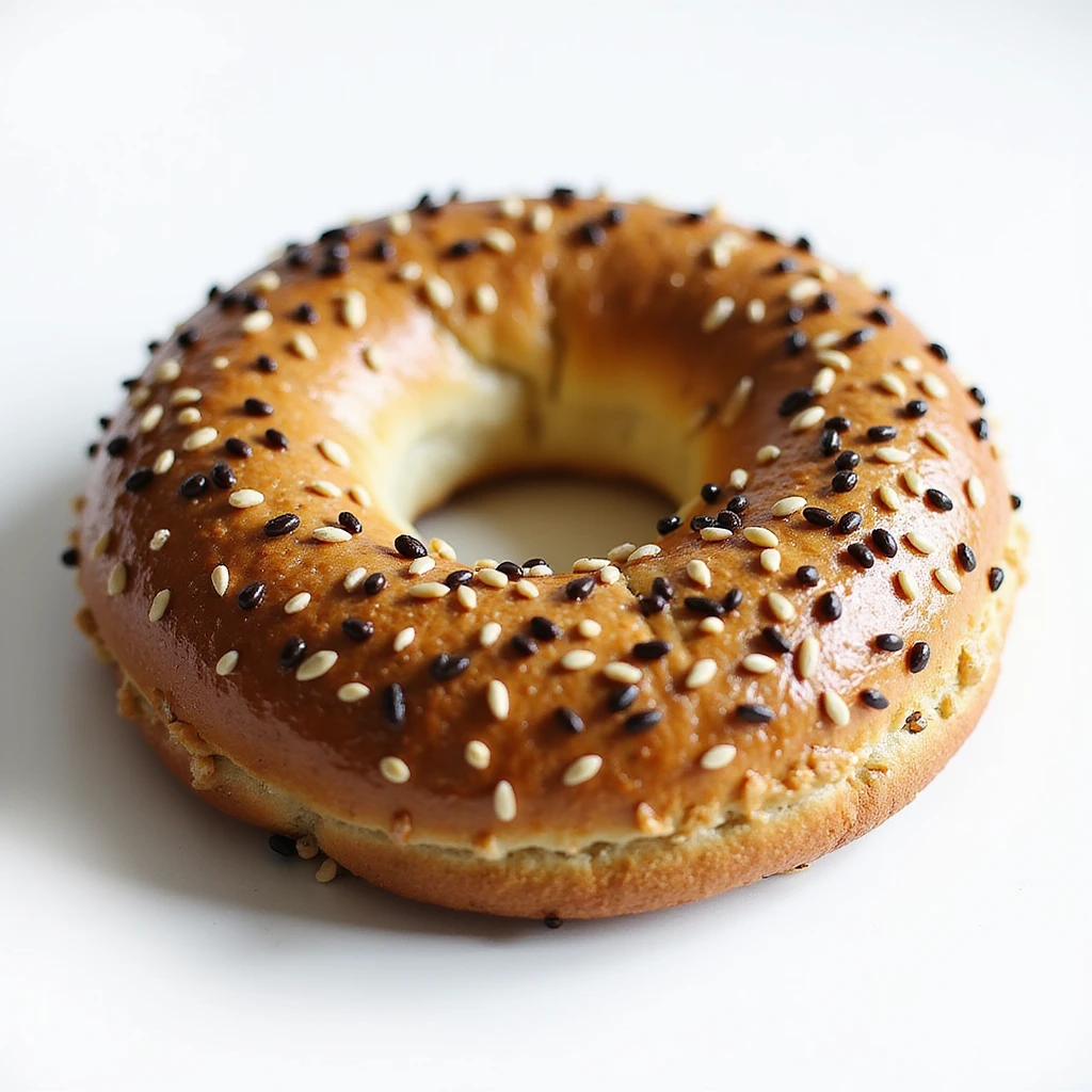 a simit, Turkish sesame bagel, realistic style, photorealistic emoji