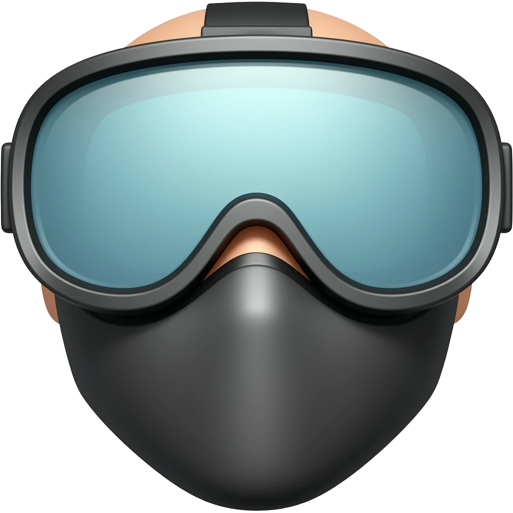Goggles   mask no person black emoji