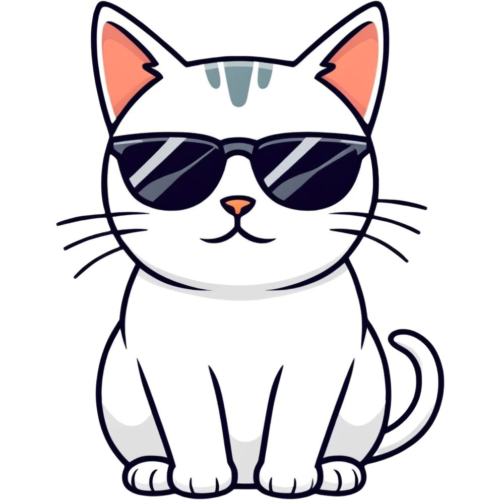Cat with sunglasses emoji