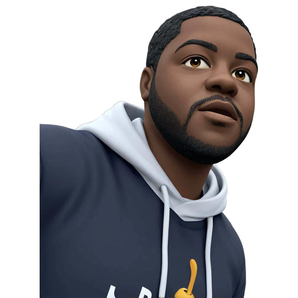 dark-skinned boy in hoodie emoji